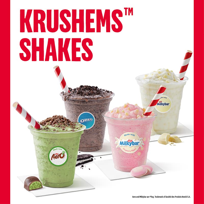 Milkybar Raspberry Ripple Krushems Shake